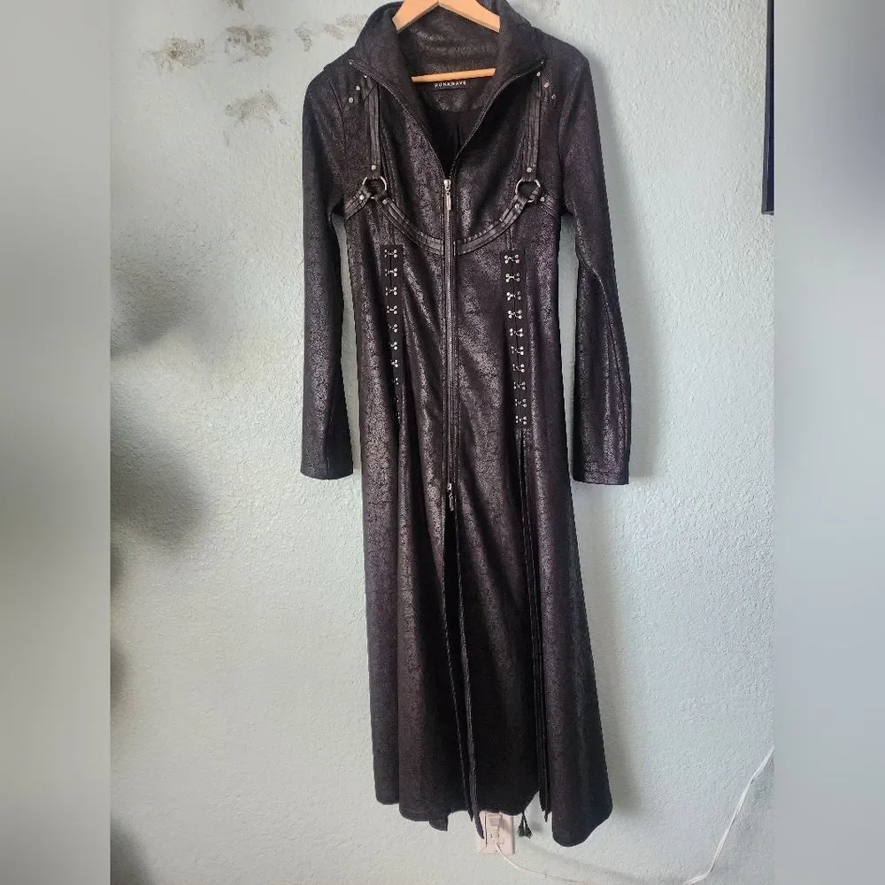 Punk Rave Gothic Vampire Dark Academia Stylish Black Dress Top Tunic - Picture 1 of 14